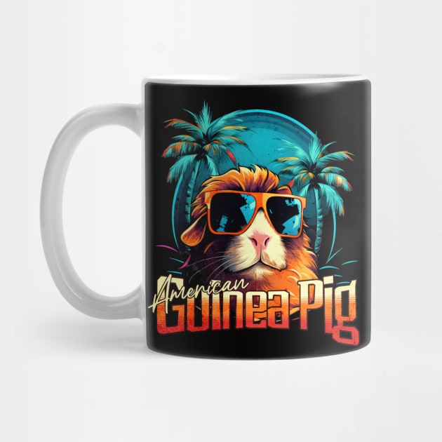 Retro Wave American Guinea Pig Miami by Miami Neon Designs